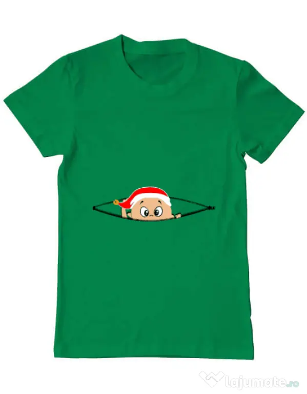 Tricou ADLER barbat Peek a boo winter Verde mediu