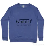 Bluza ADLER barbat Shit just got real Albastru melanj