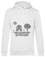 Hoodie barbat cu gluga Reality graphics Alb
