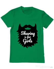 Tricou ADLER barbat Shaving is for girls Verde mediu