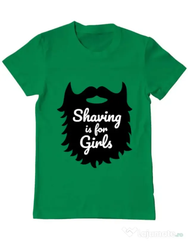 Tricou ADLER barbat Shaving is for girls Verde mediu