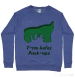 Bluza ADLER barbat T-rex push-ups Albastru melanj