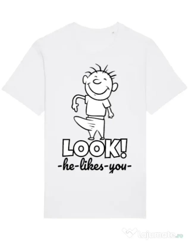 Tricou STANLEY STELLA barbat He likes you Alb