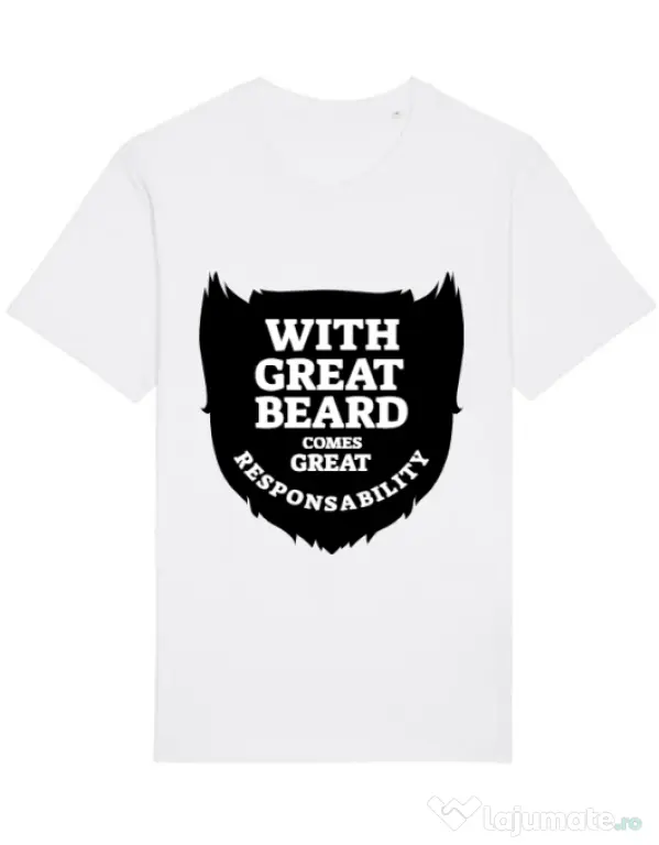 Tricou STANLEY STELLA barbat The great beard Alb