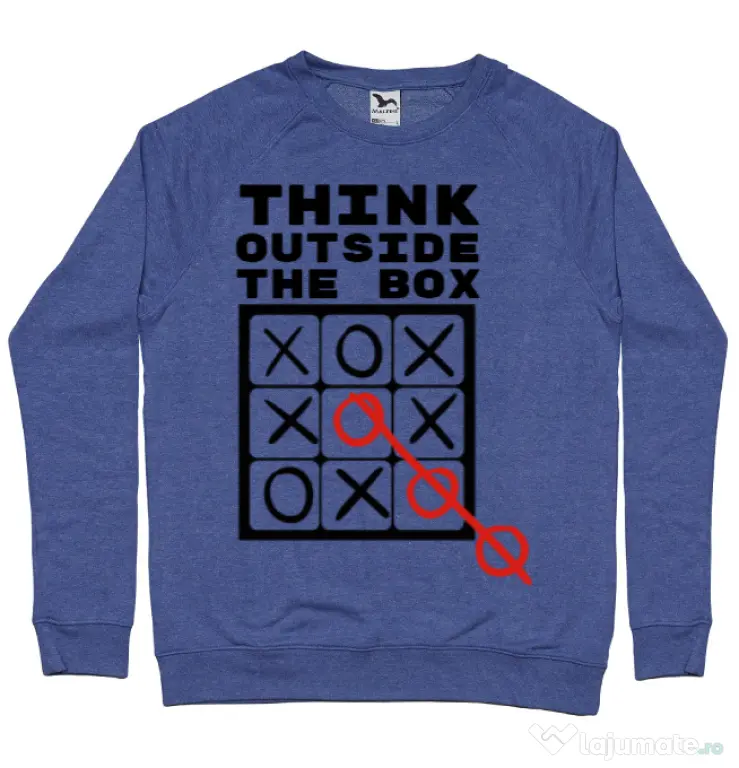 Bluza ADLER barbat Think outside the box Albastru melanj
