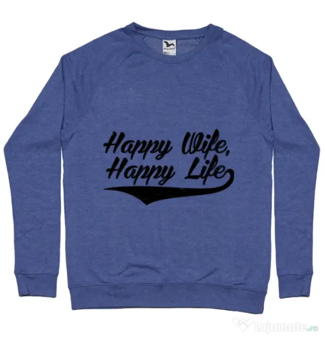Bluza ADLER barbat Happy life Albastru melanj