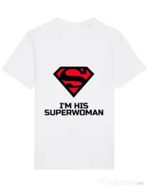 Tricou STANLEY STELLA barbat I'm his superwoman Alb
