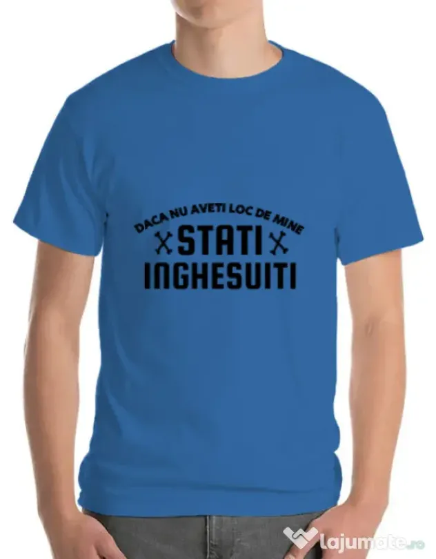Tricou ADLER barbat Stati inghesuiti Albastru azuriu