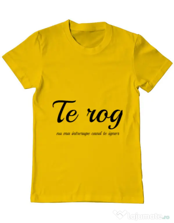 Tricou ADLER barbat Nu ma intrerupe Galben