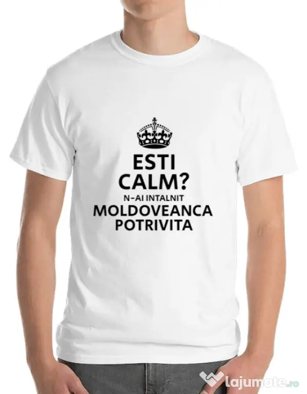 Tricou ADLER barbat Moldoveanca potrivita Alb