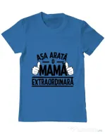 Tricou ADLER barbat O mama extraordinara Albastru azuriu