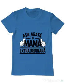 Tricou ADLER barbat O mama extraordinara Albastru azuriu