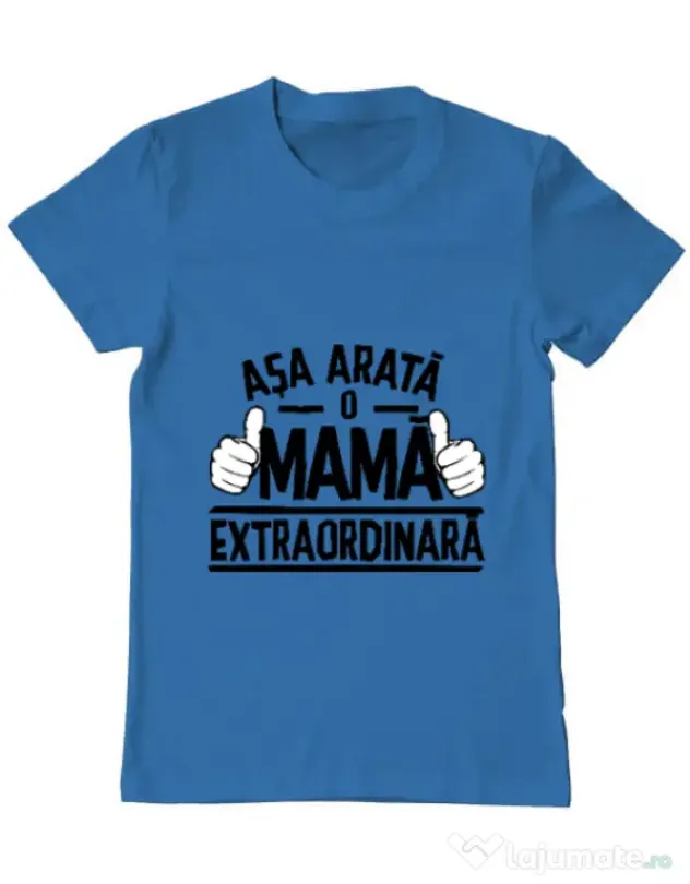 Tricou ADLER barbat O mama extraordinara Albastru azuriu