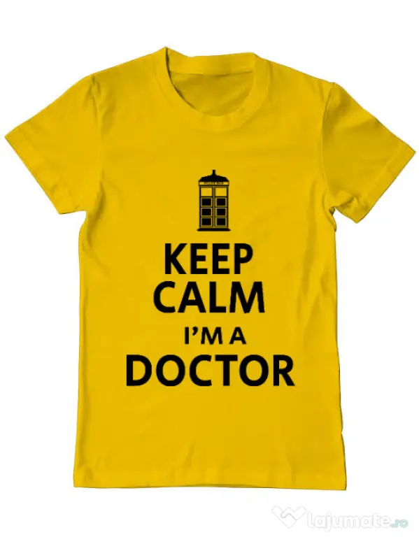 Tricou ADLER barbat I'm a doctor Galben