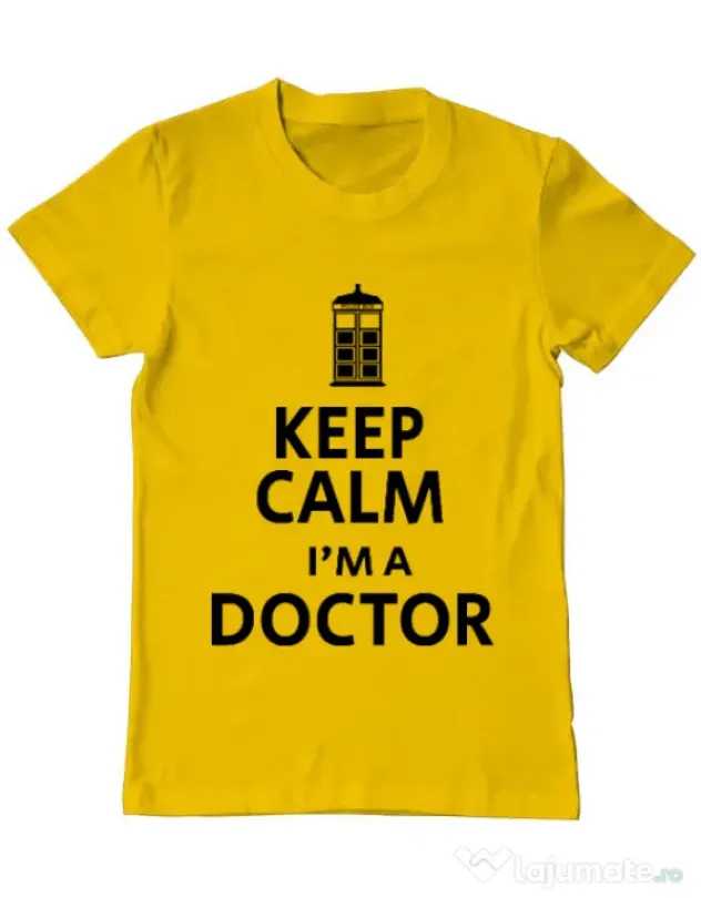 Tricou ADLER barbat I'm a doctor Galben