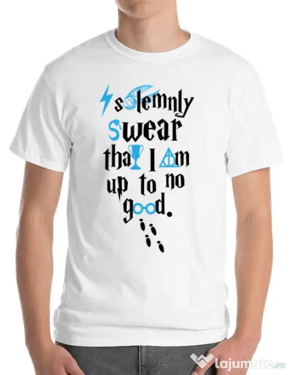 Tricou ADLER barbat Up to no good Alb