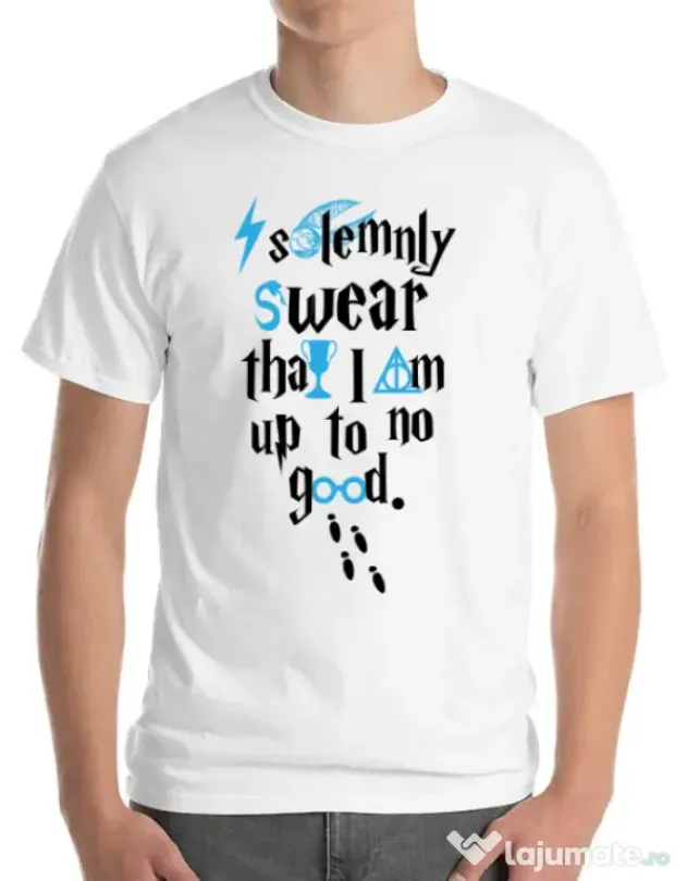 Tricou ADLER barbat Up to no good Alb