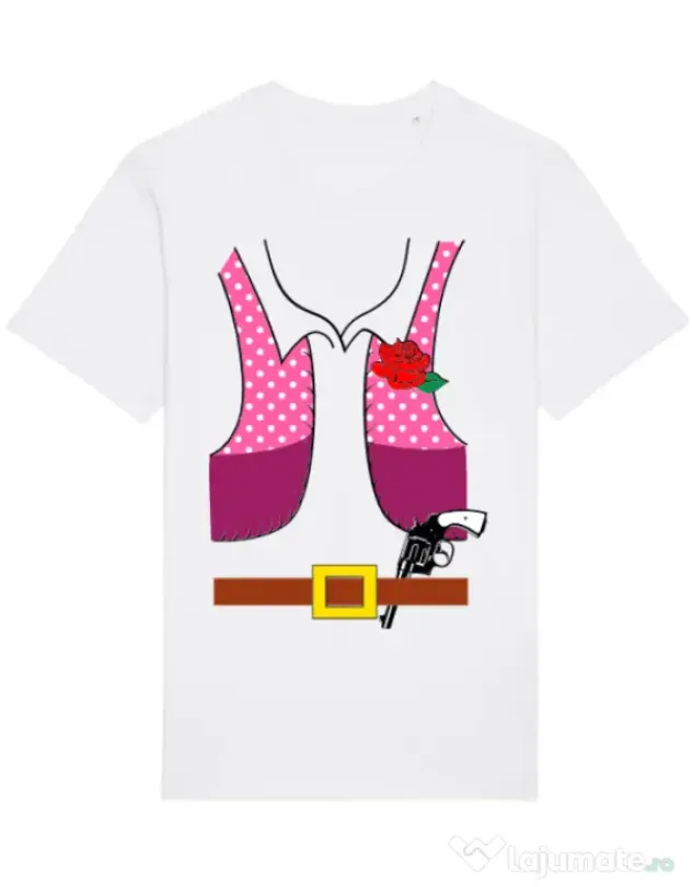 Tricou STANLEY STELLA barbat Cowboy suit 2 Alb