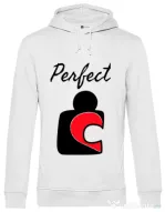 Hoodie barbat cu gluga Perfect match 1 Alb