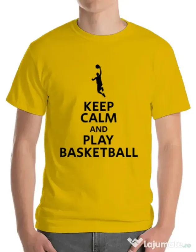 Tricou ADLER barbat Play basketball Galben
