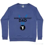 Bluza ADLER barbat World's greatest dad Albastru melanj