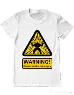 Tricou ADLER barbat Do not make me angry Alb