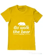Tricou ADLER barbat Go walk the bear Galben
