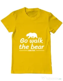 Tricou ADLER barbat Go walk the bear Galben