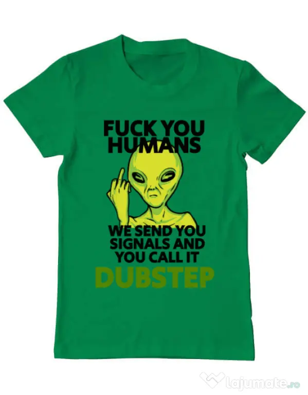 Tricou ADLER barbat Dubstep alien Verde mediu