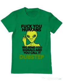 Tricou ADLER barbat Dubstep alien Verde mediu