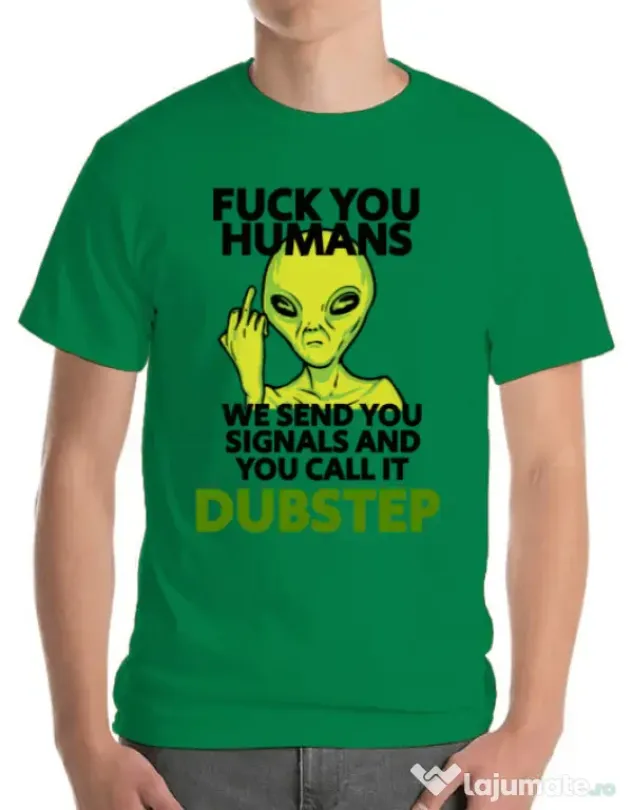 Tricou ADLER barbat Dubstep alien Verde mediu