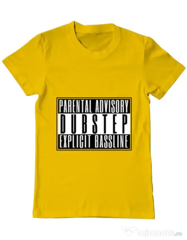 Tricou ADLER barbat Explicit bassline Galben