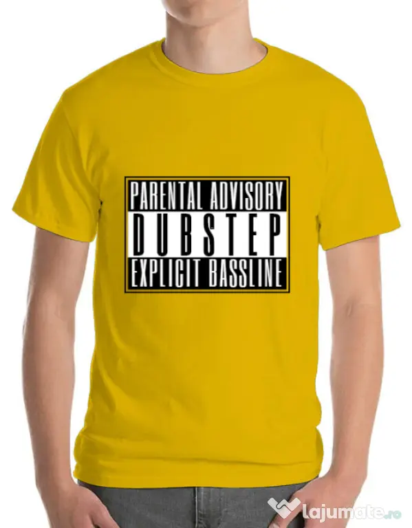 Tricou ADLER barbat Explicit bassline Galben