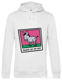 Hoodie barbat cu gluga Photo of my ass Alb