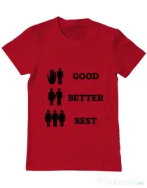 Tricou ADLER barbat Good better best Rosu