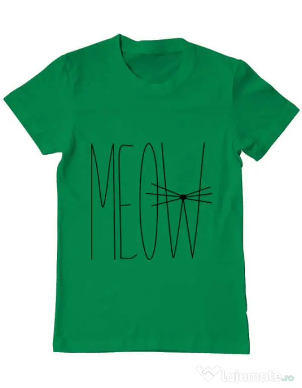 Tricou ADLER barbat I'm a cat Verde mediu