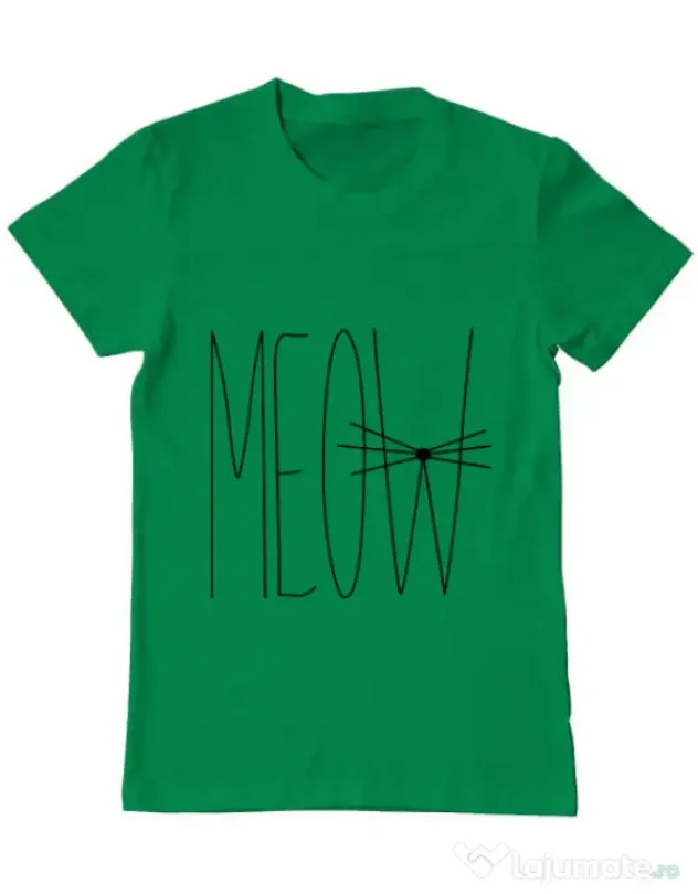Tricou ADLER barbat I'm a cat Verde mediu