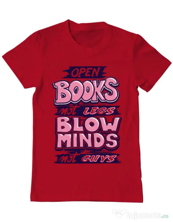 Tricou ADLER barbat Open books Rosu