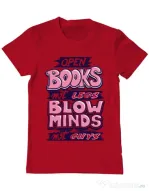 Tricou ADLER barbat Open books Rosu
