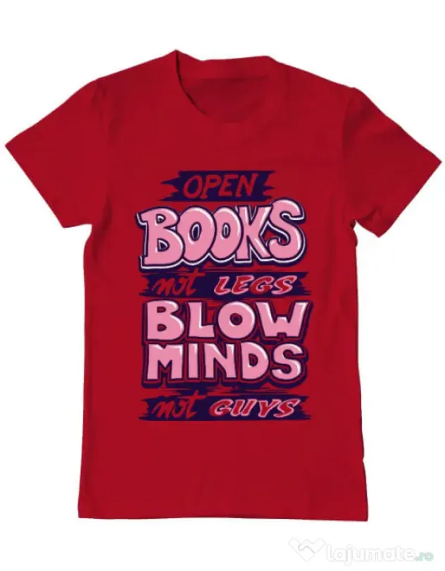Tricou ADLER barbat Open books Rosu