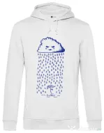 Hoodie barbat cu gluga Something is growing Alb