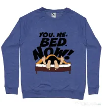Bluza ADLER barbat You me bed now Albastru melanj