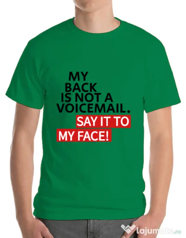 Tricou ADLER barbat Say it to my face Verde mediu