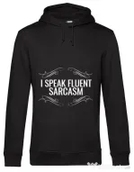 Hoodie barbat cu gluga Sarcasm Negru