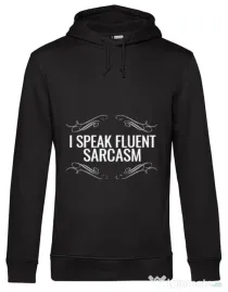 Hoodie barbat cu gluga Sarcasm Negru