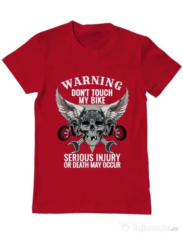 Tricou ADLER barbat Don’t touch my bike Rosu