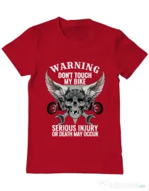 Tricou ADLER barbat Don’t touch my bike Rosu