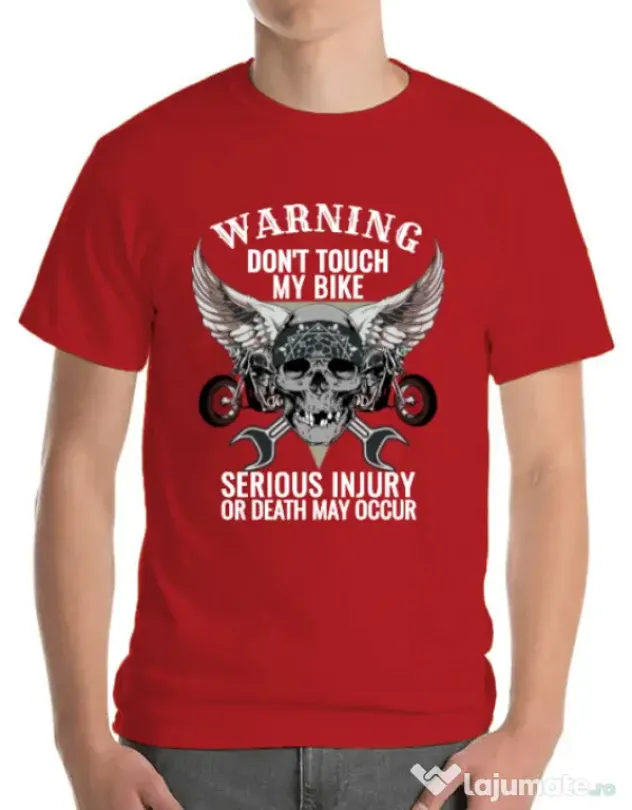 Tricou ADLER barbat Don’t touch my bike Rosu
