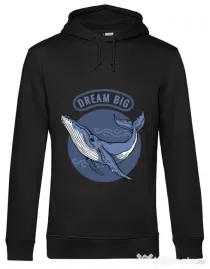 Hoodie barbat cu gluga Dream big Negru