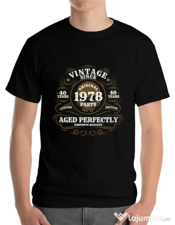 Tricou ADLER barbat Vintage since Negru